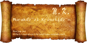 Muraközi Krisztián névjegykártya
